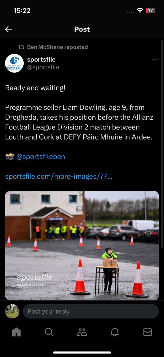 Well done to Liam Dowling who was chosen as the lucky recipient of 2 free tickets to the @louthgaa match on Sunday courtesy of @LouthCnmB ! Liam is a proud @naomhmairtin man and often volunteers his time selling programmes at Louth matches. Enjoy the day Liam!