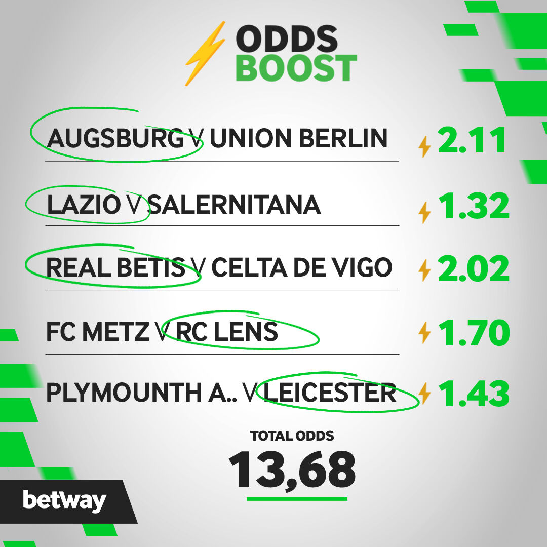 ⚡️Ready for some high-stakes action? ⚽🔥 Total Odds: 13,68 Booking Code U1FA15F9A Place your bets now bit.ly/3xzkJEq #BetwaySquad