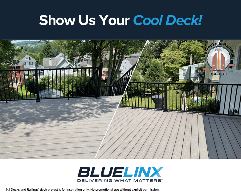 Check out this deck project by @njdecksandrails, featuring @MSDecking Cathedral Stone deck boards! The homeowner was ecstatic about the color, grain pattern, and Cool Deck technology. Ready to upgrade your projects? Contact your local BlueLinx branch: bit.ly/48ptiiJ