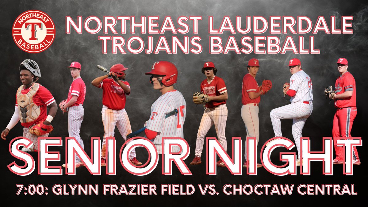 Senior Night!!! Tonight is Senior Night for YOUR Trojans! Start the night with our JV at 5:00, Senior Night Presentation at 6:15, Varsity game at 7:00 vs. Choctaw Central! Come out for a rememberable night at Glynn Frazier Field! #Family #AllGasNoBrakes
