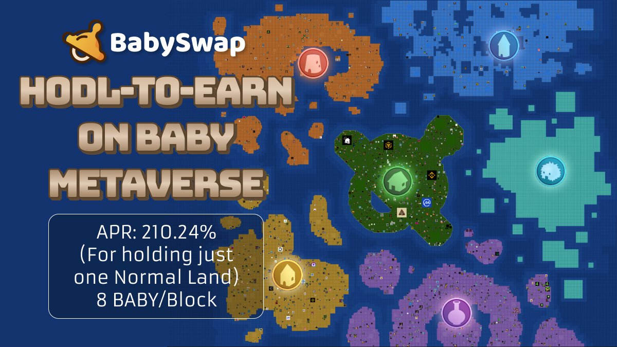 💰 #HODL-to-Earn lucratively in #Babyverse #2 - #BabyWonderland 💰 The epitome of #HODL-to-Earn is to become a landholder with vast fertile fields & unlimited wealth 🤑 Dreaming of #Crypto financial independence? Come with Baby to the bountiful Land 👉🏻 land.babyswap.finance/output