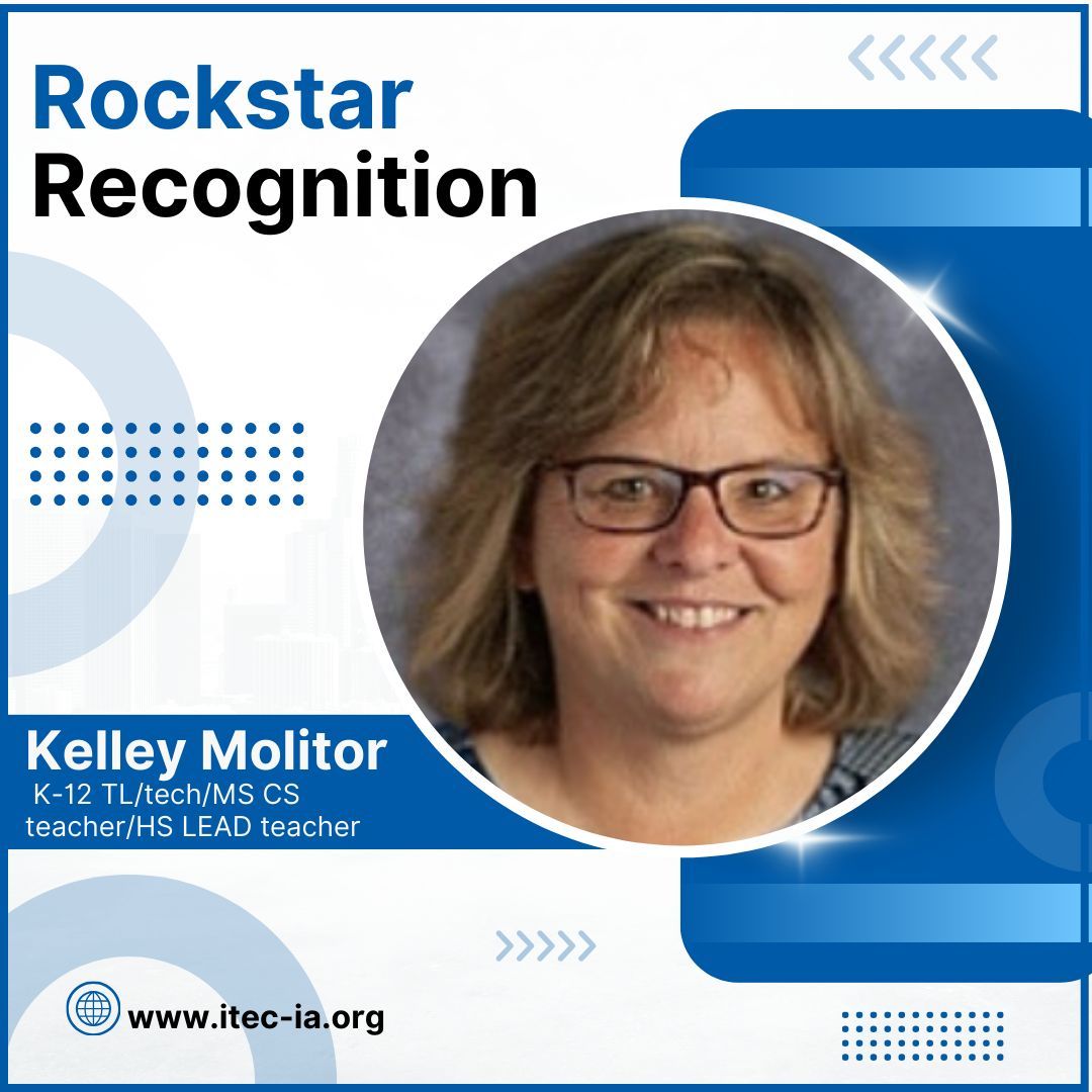 🎸 Rockstar Alert ⚠️ 👉 Don't forget to give @KelleyMolitor a shout out! 👉 She doing amazing things 🙌 We appreciate you. 👀 Check out more Rockstar Recognitions. 🔗 buff.ly/3ukVbHs ✉️ Nominate someone 🔗 buff.ly/49g5KMx #itecia #iaedchat