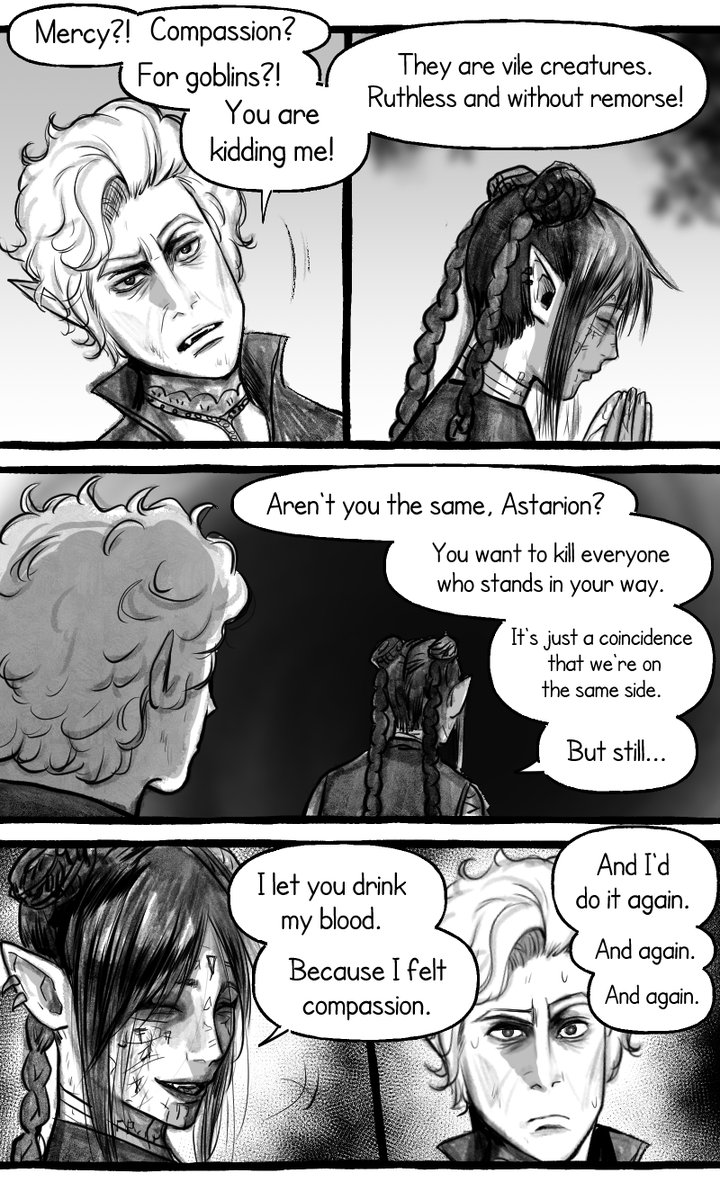 WellenKatze's tweet photo. Compassion - bg3 durgeTav, Astarion comic
#baldursgate3fanart 
more original durgeTav stuff haha https://t.co/5dqiLnauIf