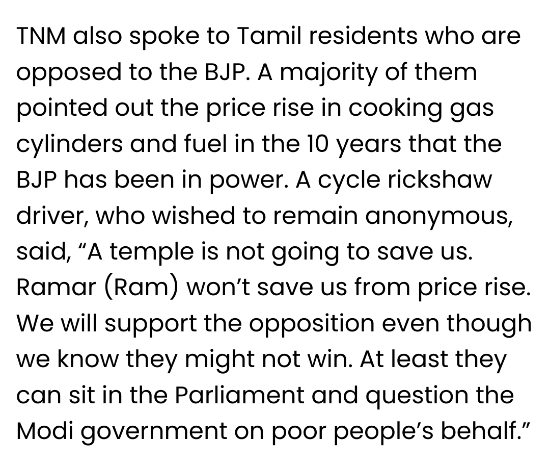 From a @thenewsminute report, a resident from Tamil Nadu on the importance of the Opposition: