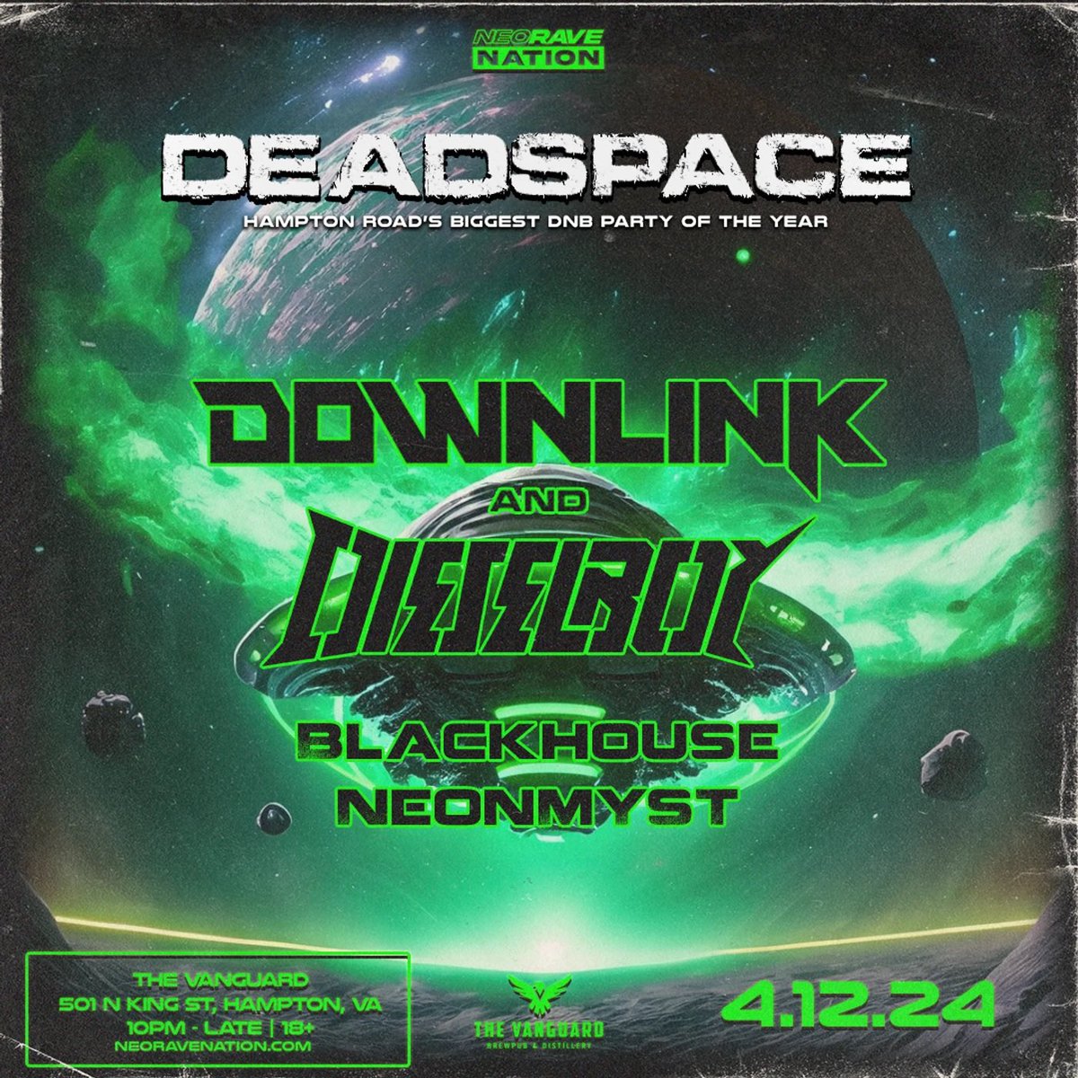 TONIGHT in Hampton, VA! @zedsdead afters with @downlinkmusic & @DjDieselboy posh.vip/e/dead-space