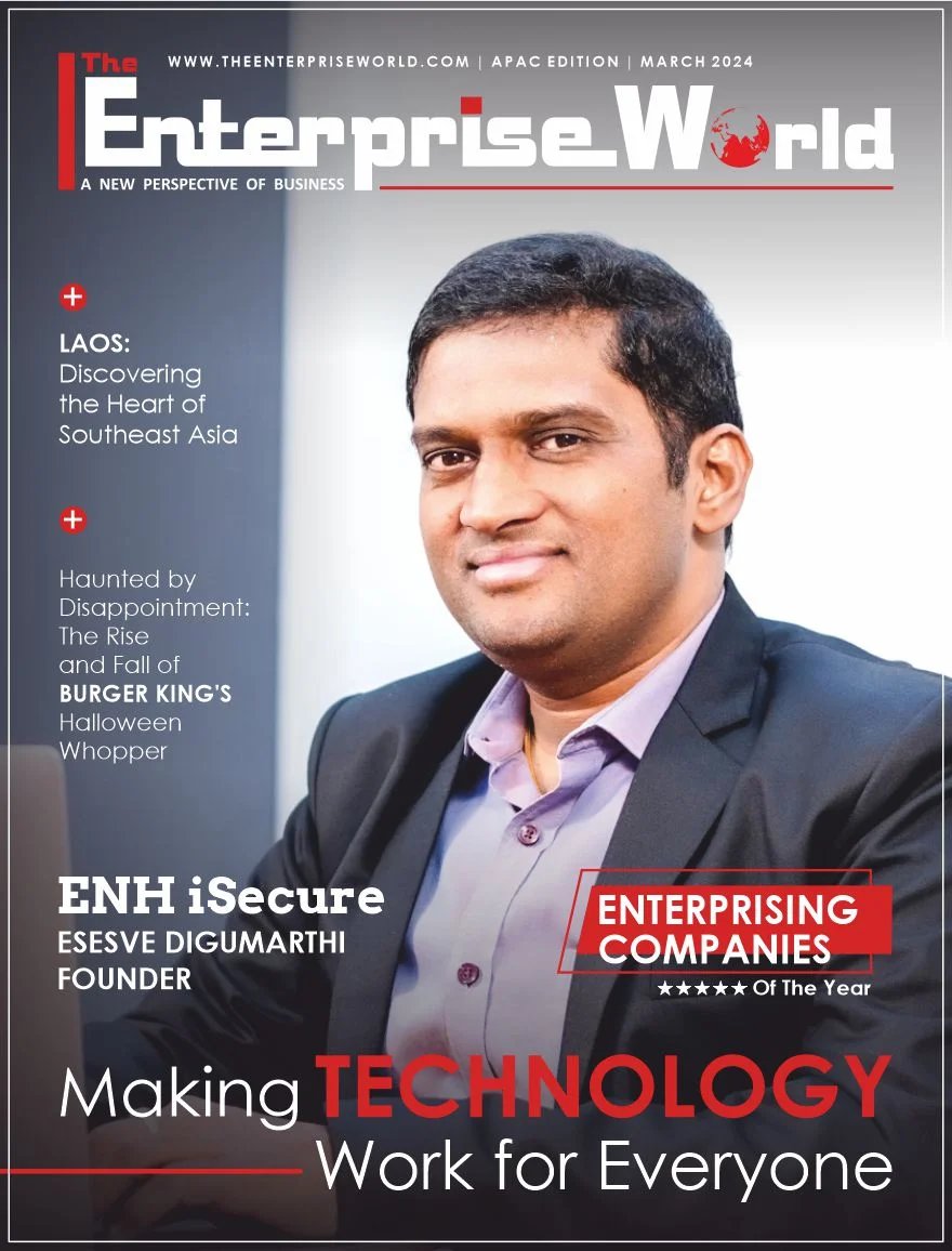 We are elated to feature such a proactive leader Esesve Digumarthi (Founder) of ENH iSecure Private Limited, Companies on the cover of our latest magazine issue 'Best Global SD-WAN Provider”. Read more: (theenterpriseworld.com/enh-isecure-ma…) #business #BusinessOwner #Entrepreneur #StartUps
