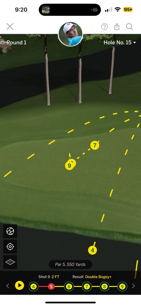 Needing six strokes to get home from 33 yards with no hazard between you and the pin is strong Beasley energy