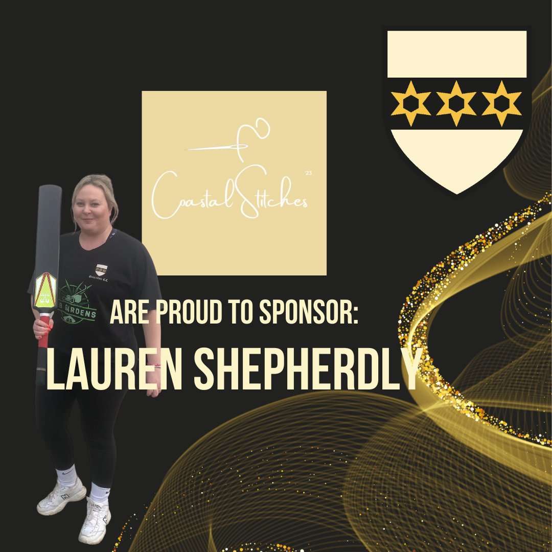 Ladies All-Rounder Lauren Shepherdly is sponsored by Coastal Stitches - providing personalised Cardigans and Jumpers for little ones and little paws - each item handmade to order here in Norfolk.