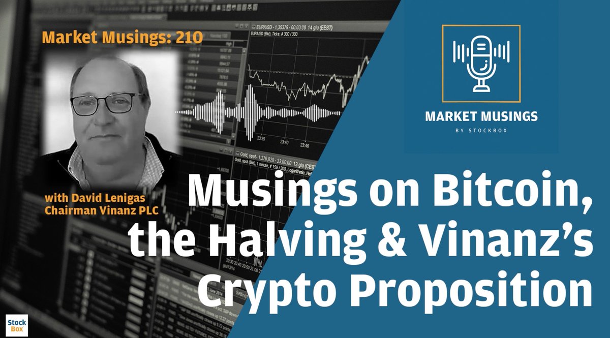 Coming soon on the #MarketMusing podcast 🎙️ On this episode @MarkEJFairbairn & @Alan__Green @Brand_UK chat with @VinanzBTC Chairman @DavidLenigas They delve into: #BTC pricing, The #Bitcoin Halving, Alt Coins, USA market plans, tokenization & more! Stay tuned! #Crypto