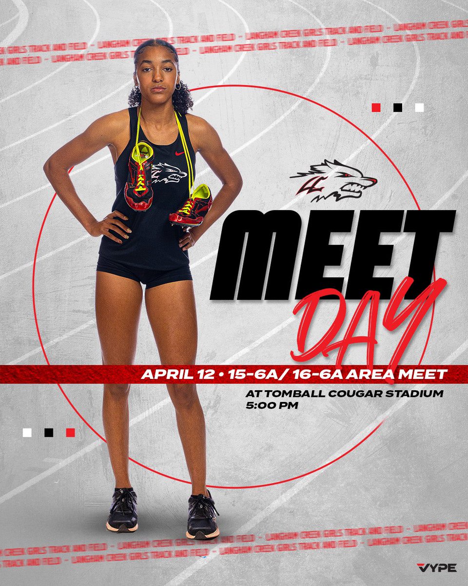 It’s Meet Day! Catch the Lobos in action today at Tomball HS
Field Events at 9am
Running Finals at 5pm