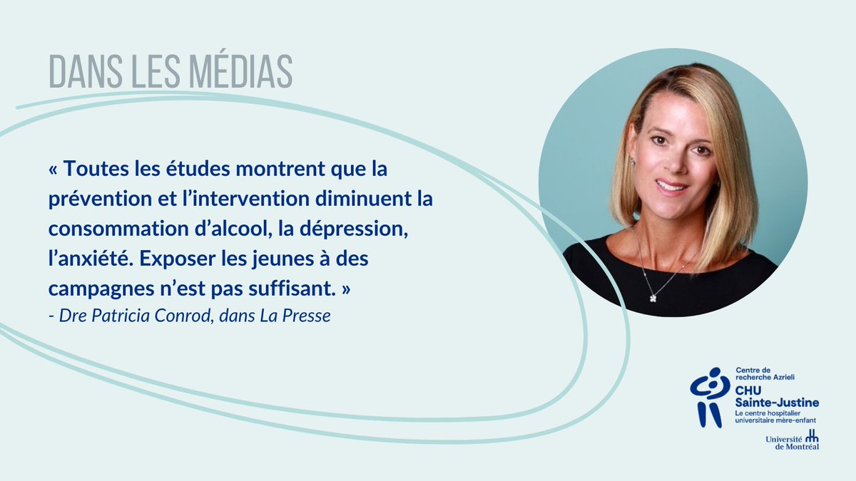 Médias sociaux et santé mentale des jeunes : la Dre Patricia Conrod @CR_CHUSJ plaide pour l’établissement d’espaces sécuritaires en ligne et d’autres interventions concrètes. lapresse.ca/affaires/techn…