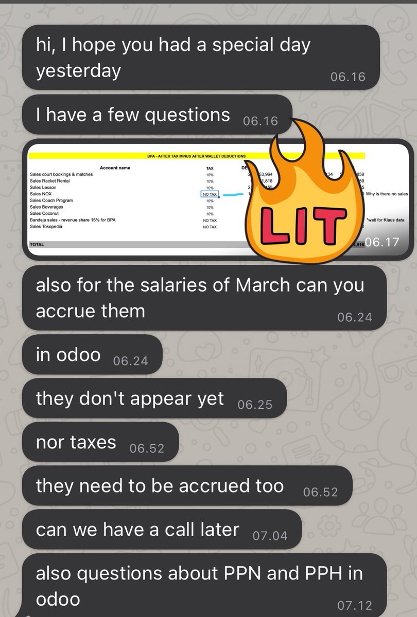 yang bener aje baru lebaran, bsknya jam 6 pagi uda di WA nanya kerjaan yg sbnrnya bukan kerjaan gue😂 where is ma accountant woi wtf