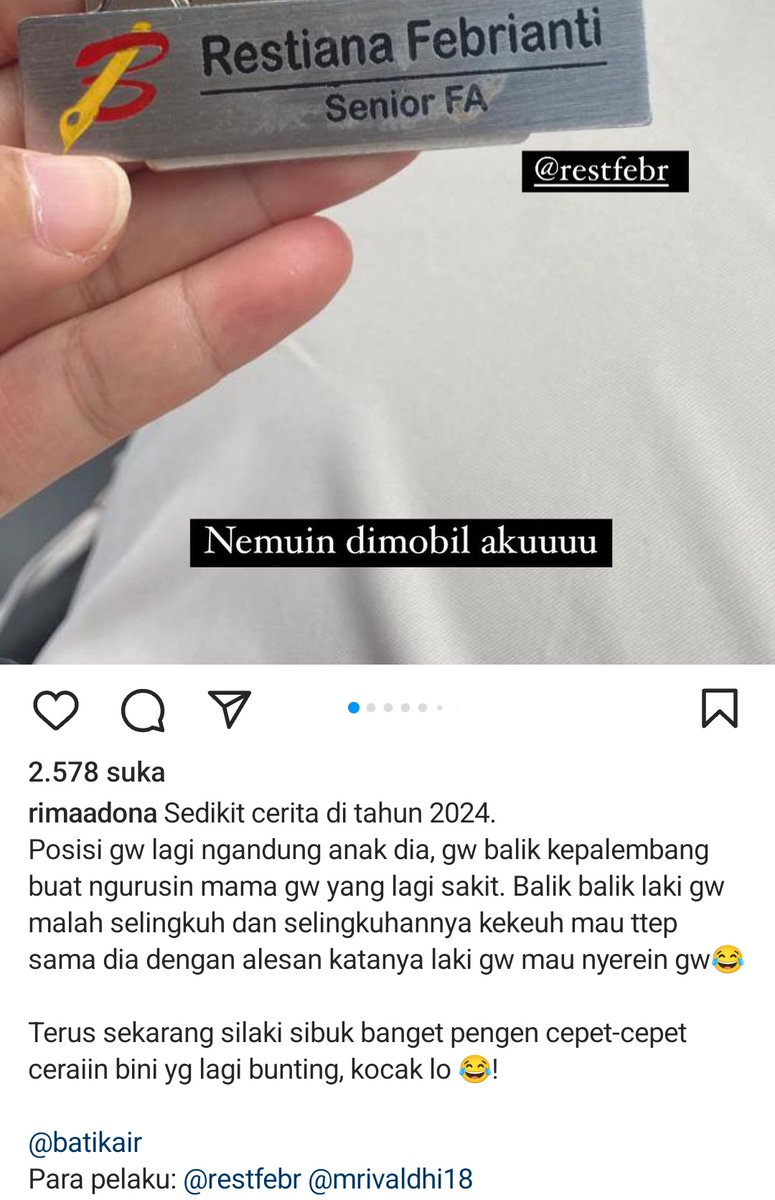 hayukitaspill's tweet photo. 💔 Kronologi kasus selingkuh ini terkuak :
📍Istri yang lagi hamil pergi ke Palembang untuk jenguk mamanya yang lagi sakit. 
📍Waktu pulang, si suami malah selingkuh dan selingkuhannya tetep mau sama dia. Alesannya karena mokondo mau ceraikan istri

Si cowo ternyata punya julukan 
✨𝘾𝙖𝙗𝙞𝙣 𝙃𝙪𝙣𝙩𝙚𝙧✨