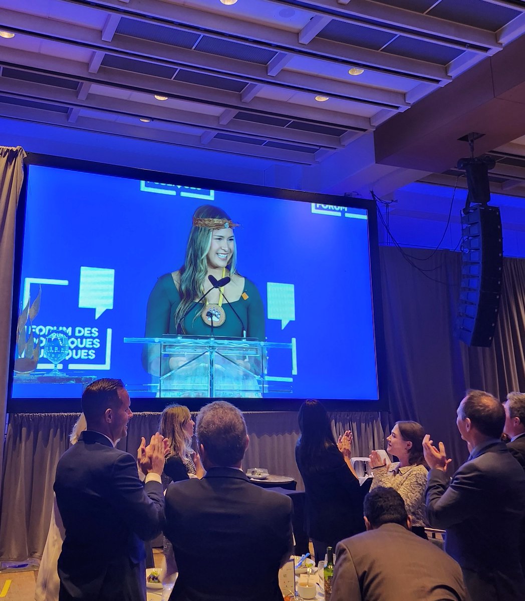 We were honoured to support @templescott client, @Moose_Hide, as @RavenLacerte received @ppforumca's Emerging Leader Award. Her speech moved the audience to tears. Thank you to the PPF for an excellent event. We are so proud of you Raven!! #cdnpoli