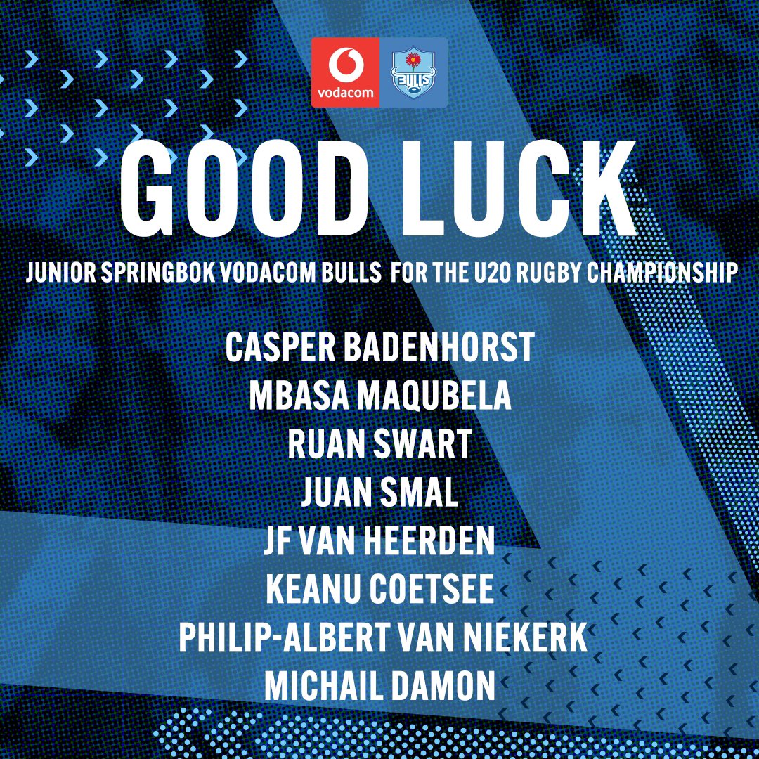 Our @Vodacom bulls players in the u20 Rugby Championship Squad 🏆🐂 

#BackTheBulls