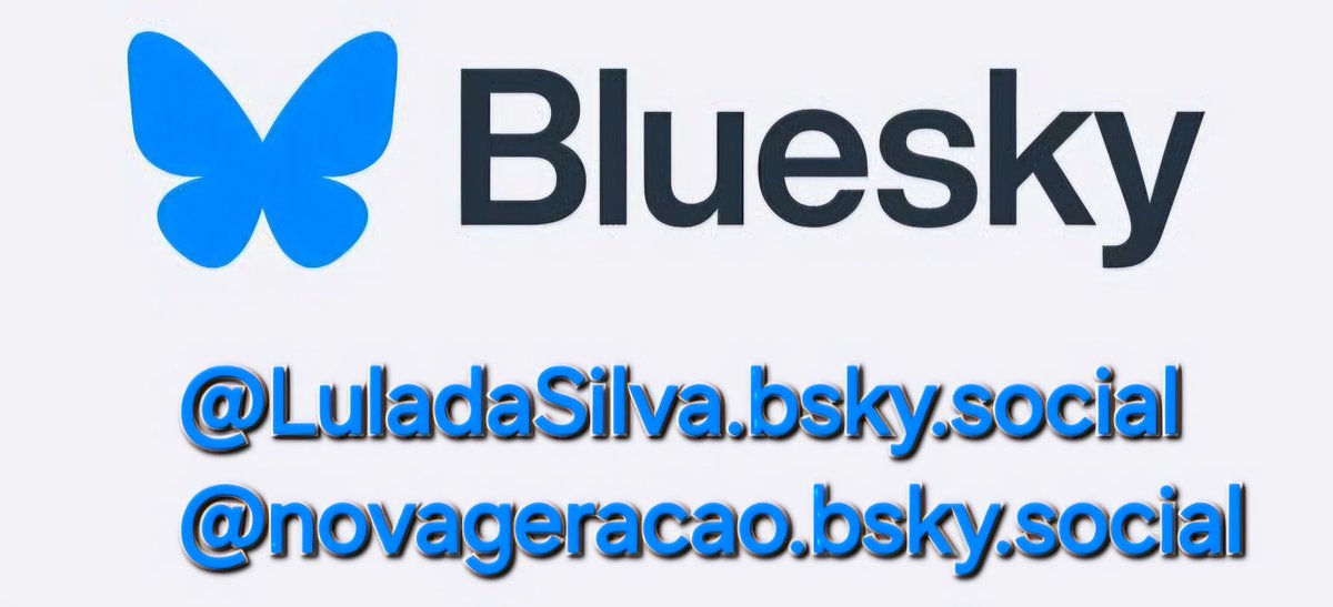 O presidente Lula foi para Bluesky e eu também:
@LuladaSilva.bsky.social  
@novageracao.bsky.social

Aguardamos a esquerda lá