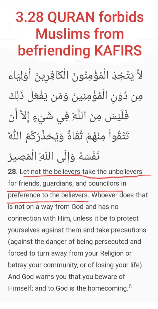 Do you still have a Muslim friend ? Ask him about this Quran 3.28 PS - Warning: This might end your friendship but save your neck anyway