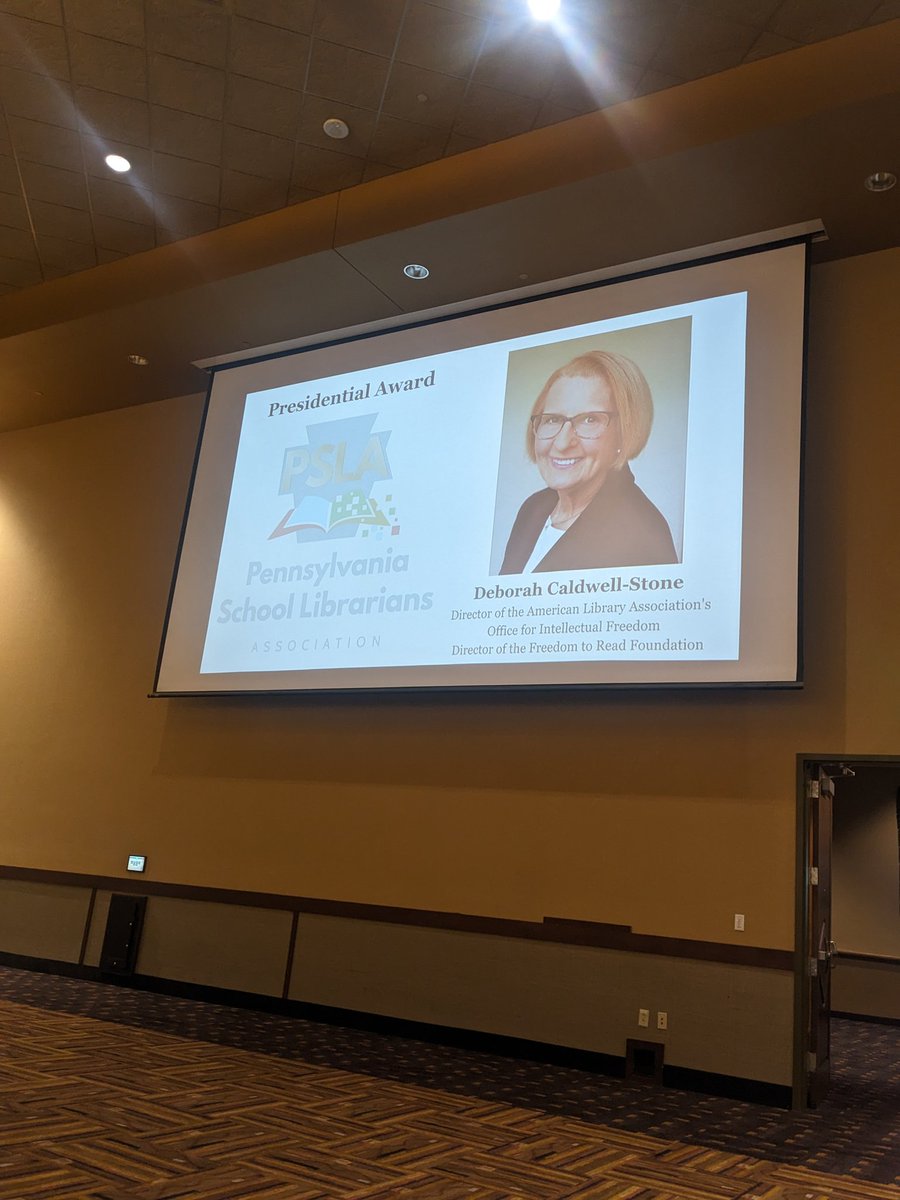 2024 PSLA Presidential Award, Deborah Caldwell-Stone, Director of ALA's Office of Intellectual Freedom & Director of the Freedom to Read Foundation. Thank you for all you and your office do to support libraries and helping to allow students to access books #PSLA50 @ALALibrary