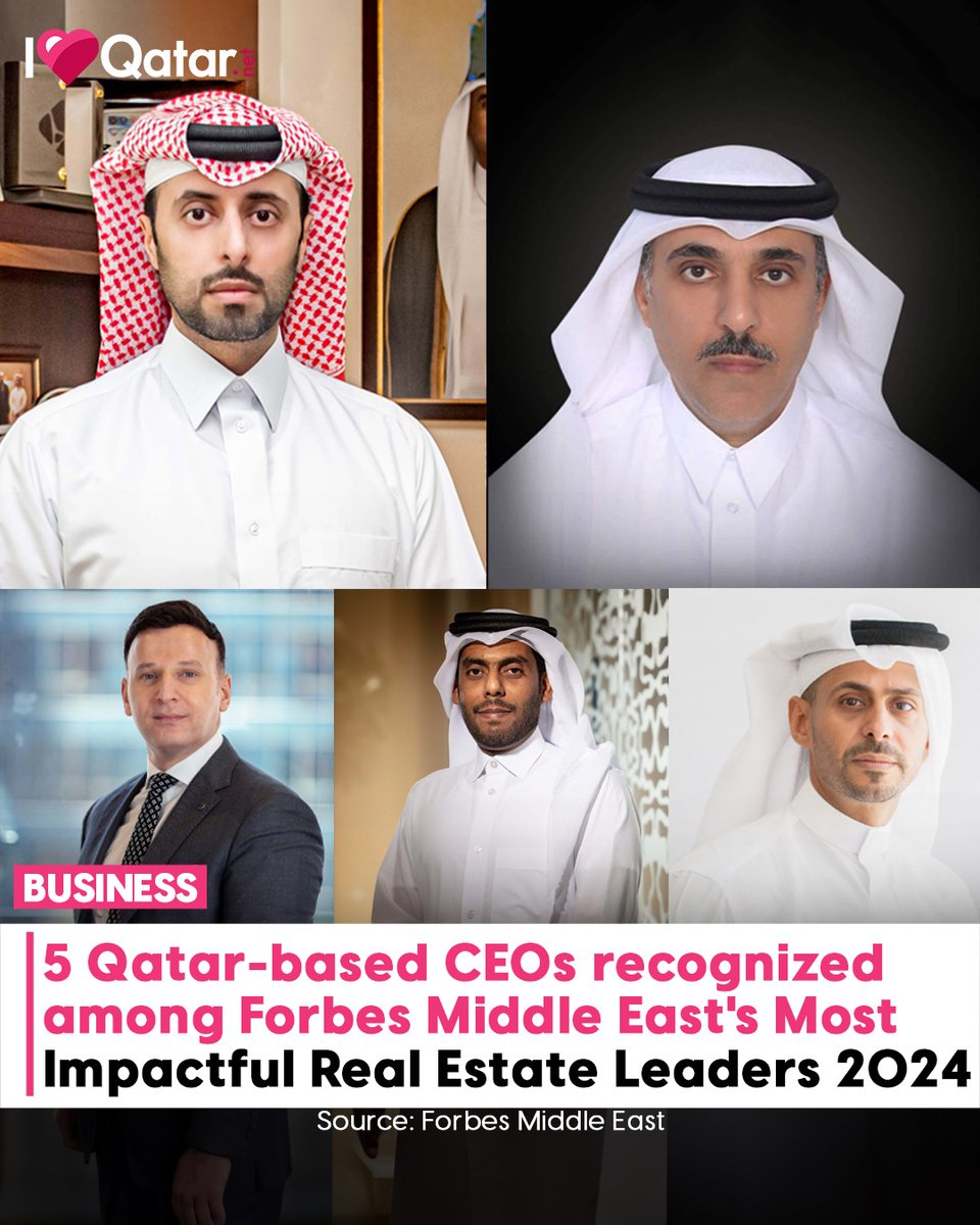 👏Abdullah bin Hamad Al Attiyah, Qatari Diar's CEO, and Abdulla Jobara Alromaihi, BARWA Real Estate Group's CEO, are among the top leaders on the list👇

iloveqatar.net/news/business/…

#Qatar #ILoveQatar #QatarNews #ForbesMiddleEast