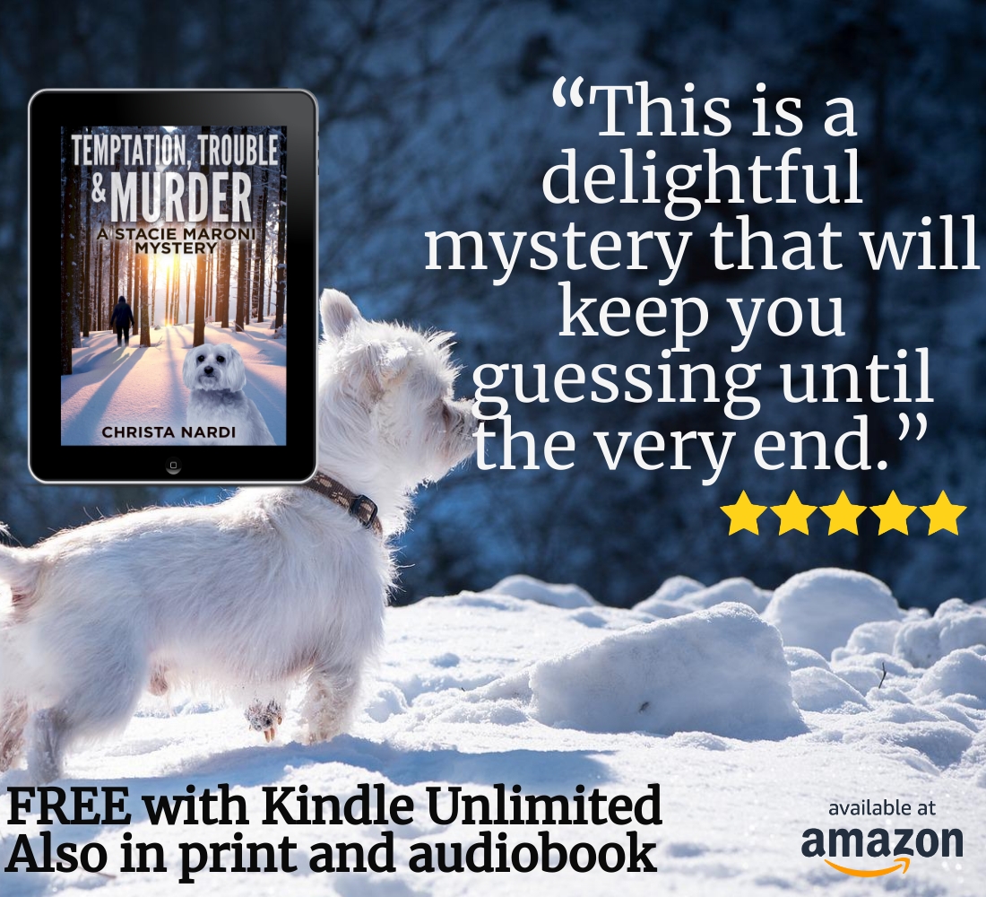 Stacie Maroni’s search for a cup of coffee led to a corpse. On top of that, the dead guy has her contact information in his pocket. Now she’s sleuthing for her life, with her Maltese, Jasper, at her side. #Mystery FREE with #KindleUnlimited. books2read.com/TemptationTrou…