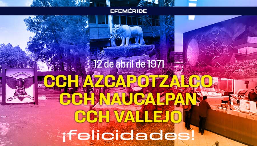 ¡#UnGOYApara la comunidad cecehachera! #UnDíaComoHoy de 1971 los planteles de @CCHAzcapoUNAM, @CCHVallejo_Ofi y @pulsocchn abrieron sus puertas para impulsar la educación en la zona metropolitana. ¿A qué generación perteneces?