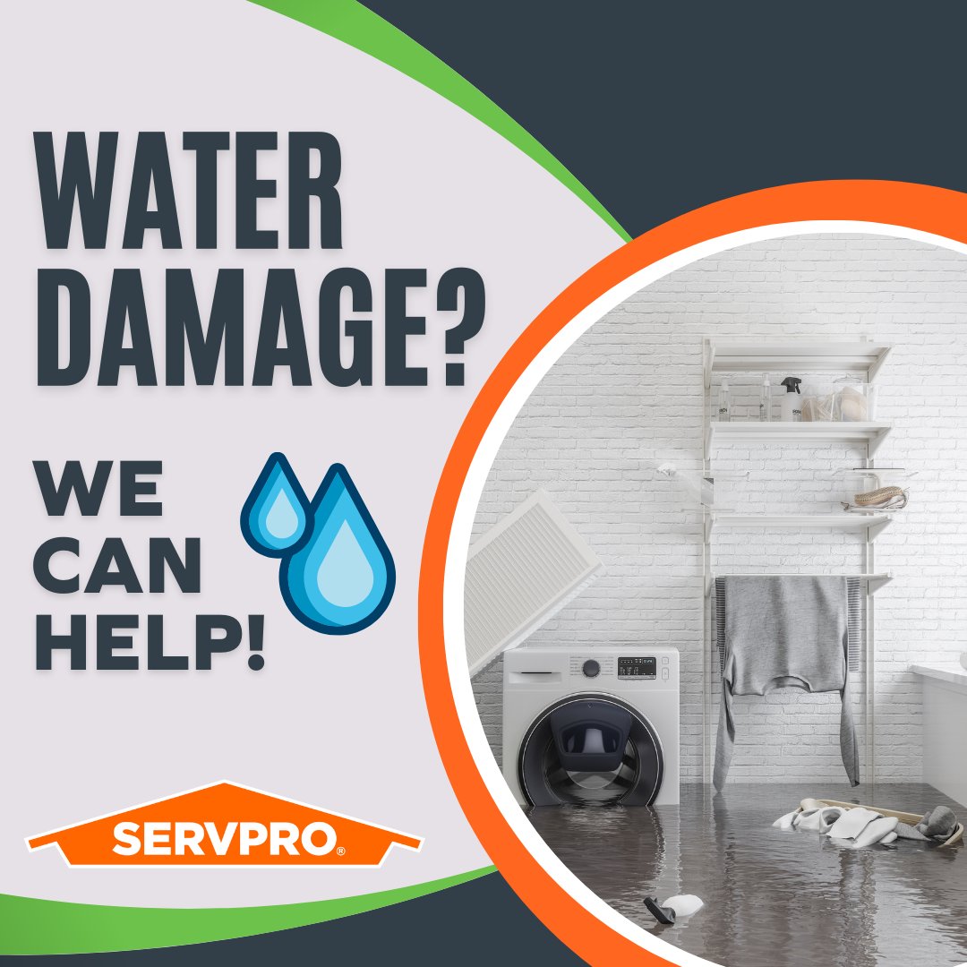 Even minor water damage can lead to major headaches. Let SERVPRO's trained professionals assess and address the situation, so you can get back to your routine with peace of mind. 💦 #WaterDamageRepair #SERVPRO