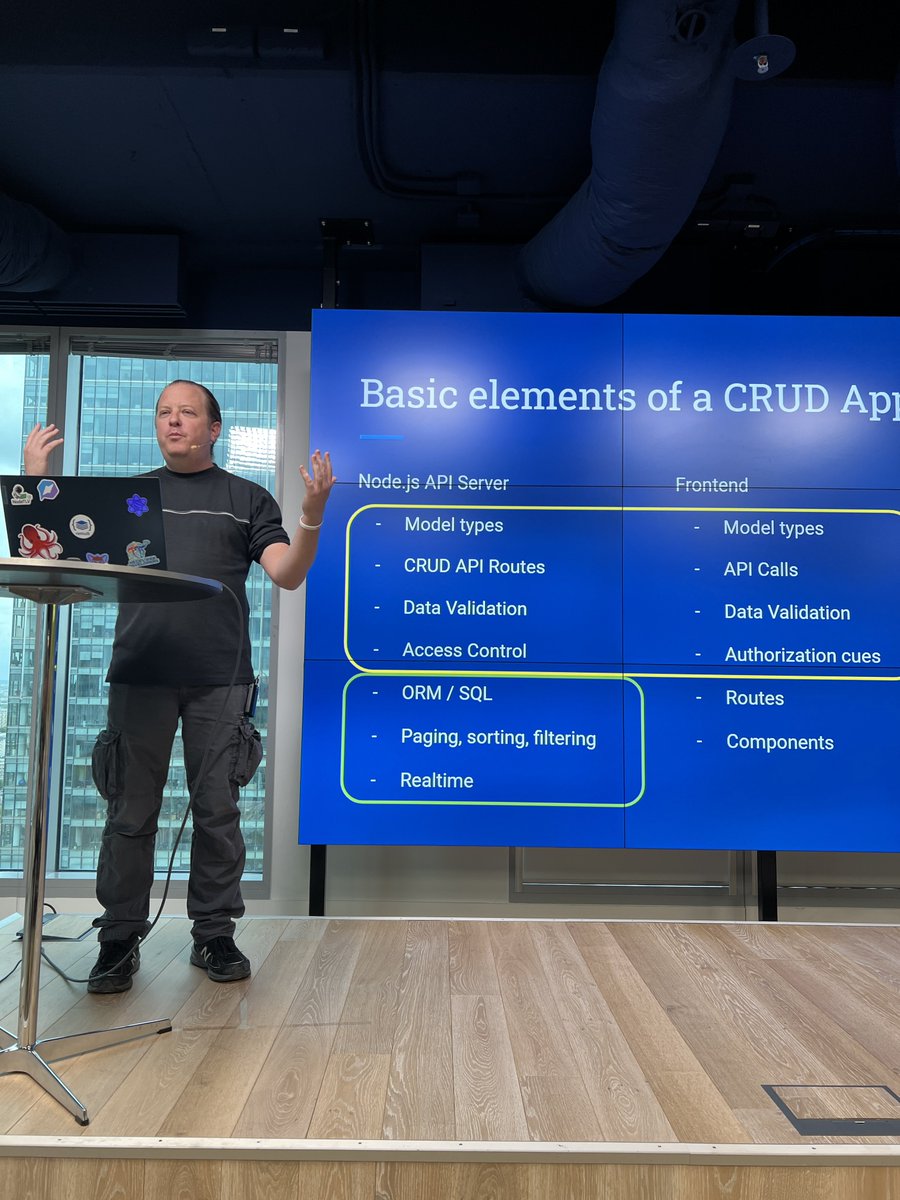 Tejas Kumar (@tejaskumar_) on Twitter photo Wonderful talk here at <a href="/confrontjs/">ConfrontJS</a> by <a href="/noamhonig/">Noam Honig</a> about how APIs and Frontends are a “socket and plug that I often get wrong” and how <a href="/RemultJs/">Remult</a> can help with it.
Very interested to try it out with some production cases soon. Wonderful talk here at <a href="/confrontjs/">ConfrontJS</a> by <a href="/noamhonig/">Noam Honig</a> about how APIs and Frontends are a “socket and plug that I often get wrong” and how <a href="/RemultJs/">Remult</a> can help with it.
Very interested to try it out with some production cases soon.