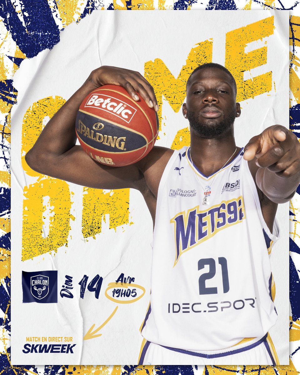 🔥 𝗚𝗔𝗠𝗘 𝗗𝗔𝗬 🔥 🆚 Chalon ⏰ 19h05 📍 Marcel Cerdan 🎟 Venez soutenir les Mets 92 : bit.ly/Mets92_Billett… 📰 Retrouvez toutes les infos clés avec le Game Focus : bit.ly/3PGLPzW #GoMets92 #BetclicELITE