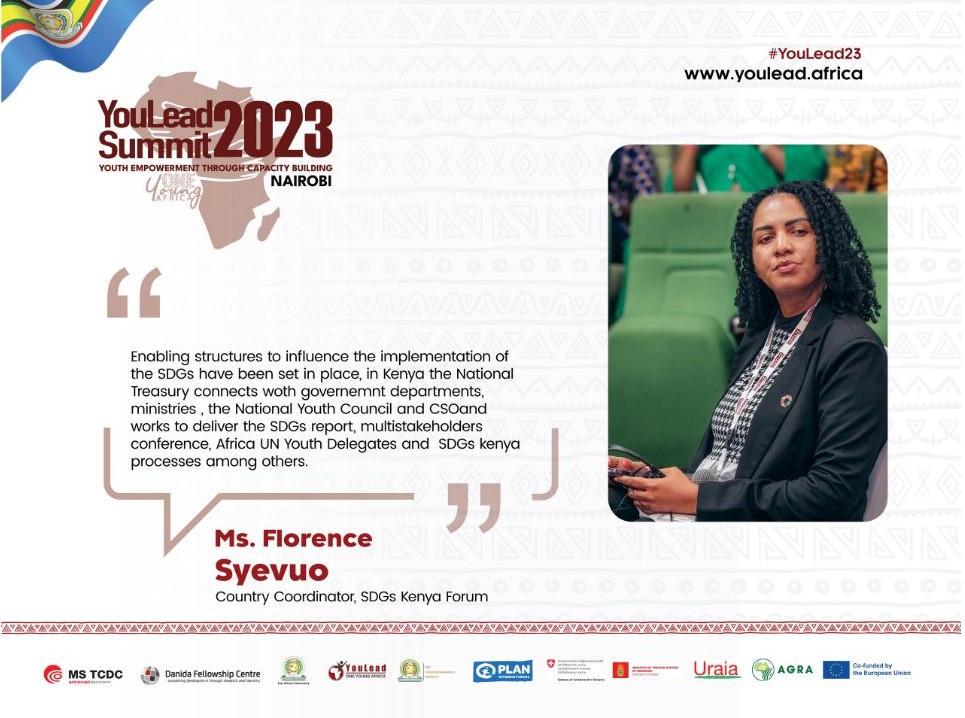 #YouLead23 Spotlight Ms. Florence Syevuo (@syevuo) Executive Director SDGs Kenya Forum (@SDGsKenyaForum)