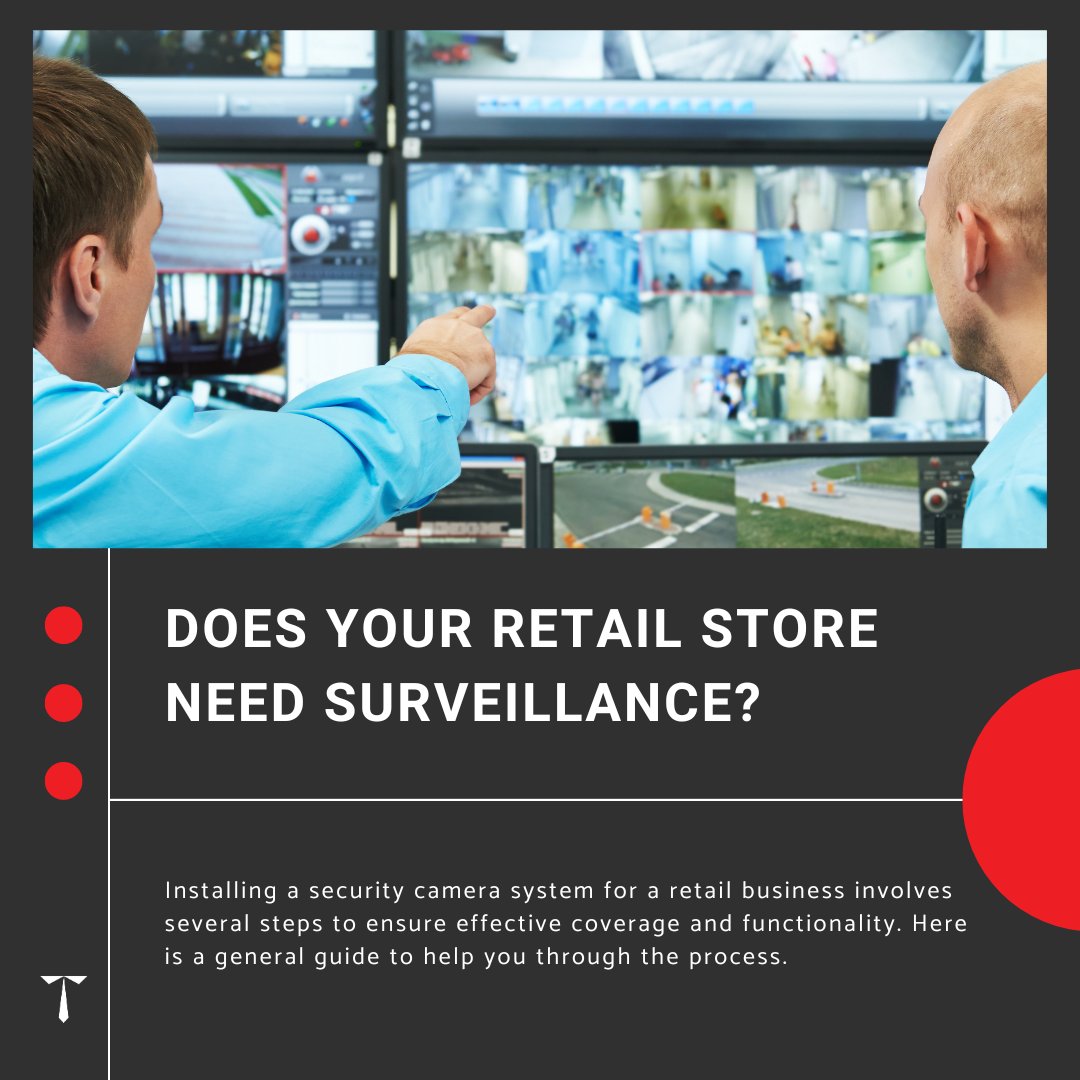 Installing a security camera system for a retail business involves several steps to ensure effective coverage and functionality. know more about #electronicsecurity services offered by Technomine? Visit technomine.biz and speak with our managers directly.