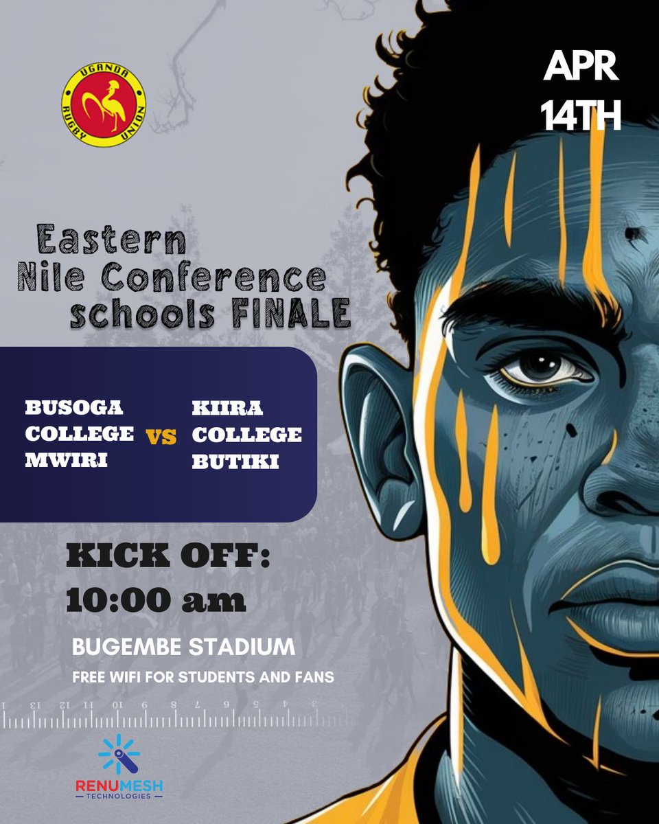 The Eastern Nile Conference Schools Finale curtains fall this Sunday as the region giant Rugby traditional schools return to the battlefield for honors. Who will Roar first and best? Students and Fans will be treated to free internet during the final courtesy of RENUMESH…
