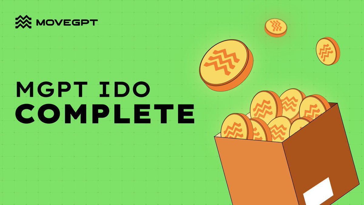 💥 MGPT IDO: SOLD OUT 💥 MoveGPT has achieved an incredible milestone by completing the historic MGPT IDO! Breaking records 👇 ⚡️ Total Raised: $600,000 ⚡️ Total Whitelist Registrations: 25,000+ ⚡️ VIP Slots Winners: 2,000+ ❓ What’s next: - Claiming at 1PM UTC, 15th April on…