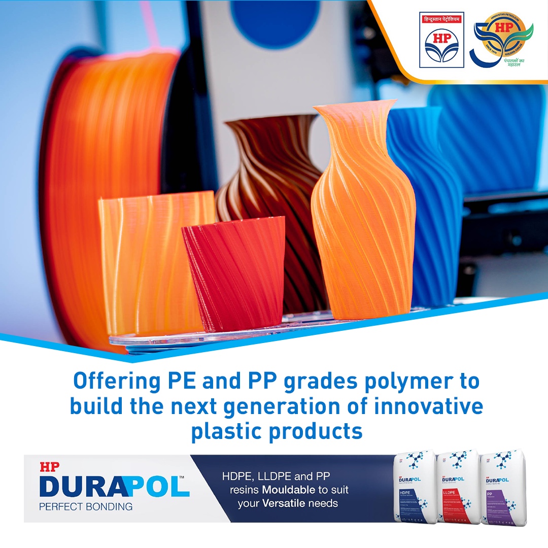 To meet the increasing demand for polymer products, HPCL forayed into this sector and manufactures PE and PP grades of Polymer under its flagship brand HP Durapol.  

#HPDurapol #HPTowardsGoldenHorizon #HPCL #DeliveringHappiness