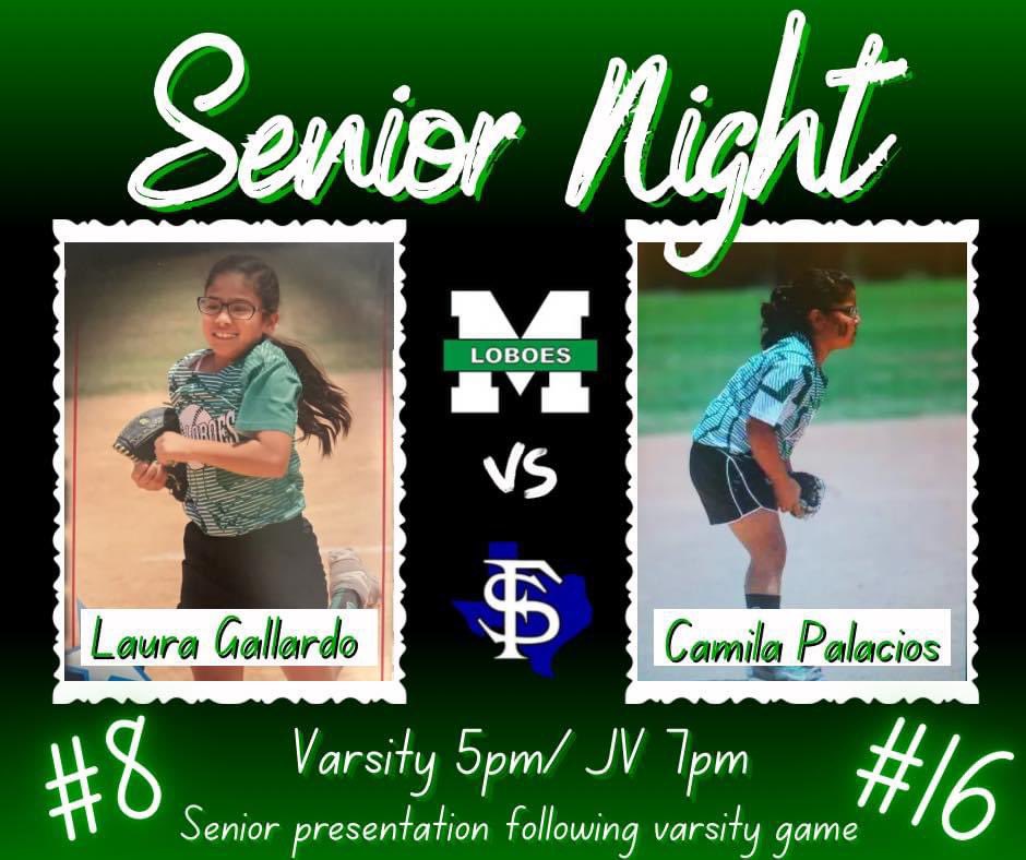 🟢🐾 GAME DAY IN LOBOLAND🟢🐾
Last home game for our two seniors today!! Come out and watch these Lady Loboes!🐺