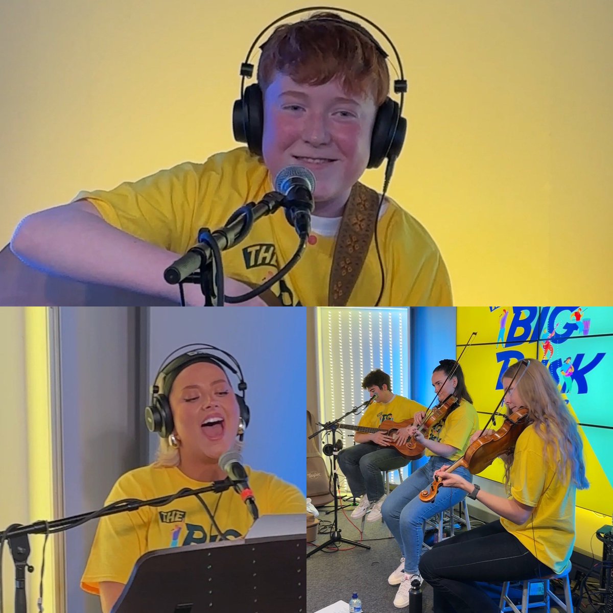 Our live Buskers on with @LaoisDeCantalun today 💛🎶 They busked our playlist and blew everyone away! All for the #BigBusk for @FocusIreland in the fight to end homelessness Donate 📲 Revolut App