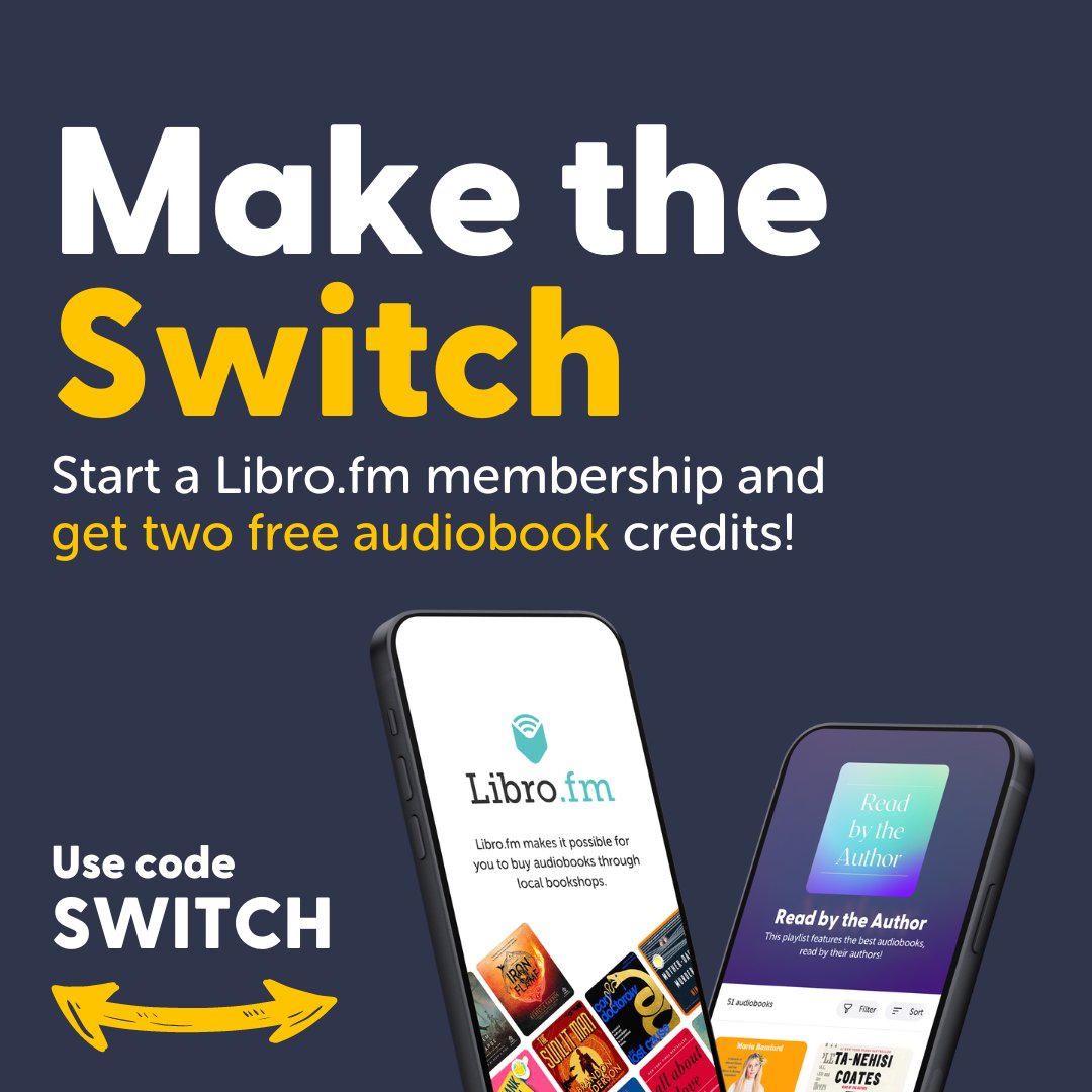 When you make the switch to @librofm for audiobooks, your monthly membership supports our bookshop! Head to our link to start supporting us today and use code SWITCH to get two bonus audiobook credits when you sign up: libro.fm #audiobooks