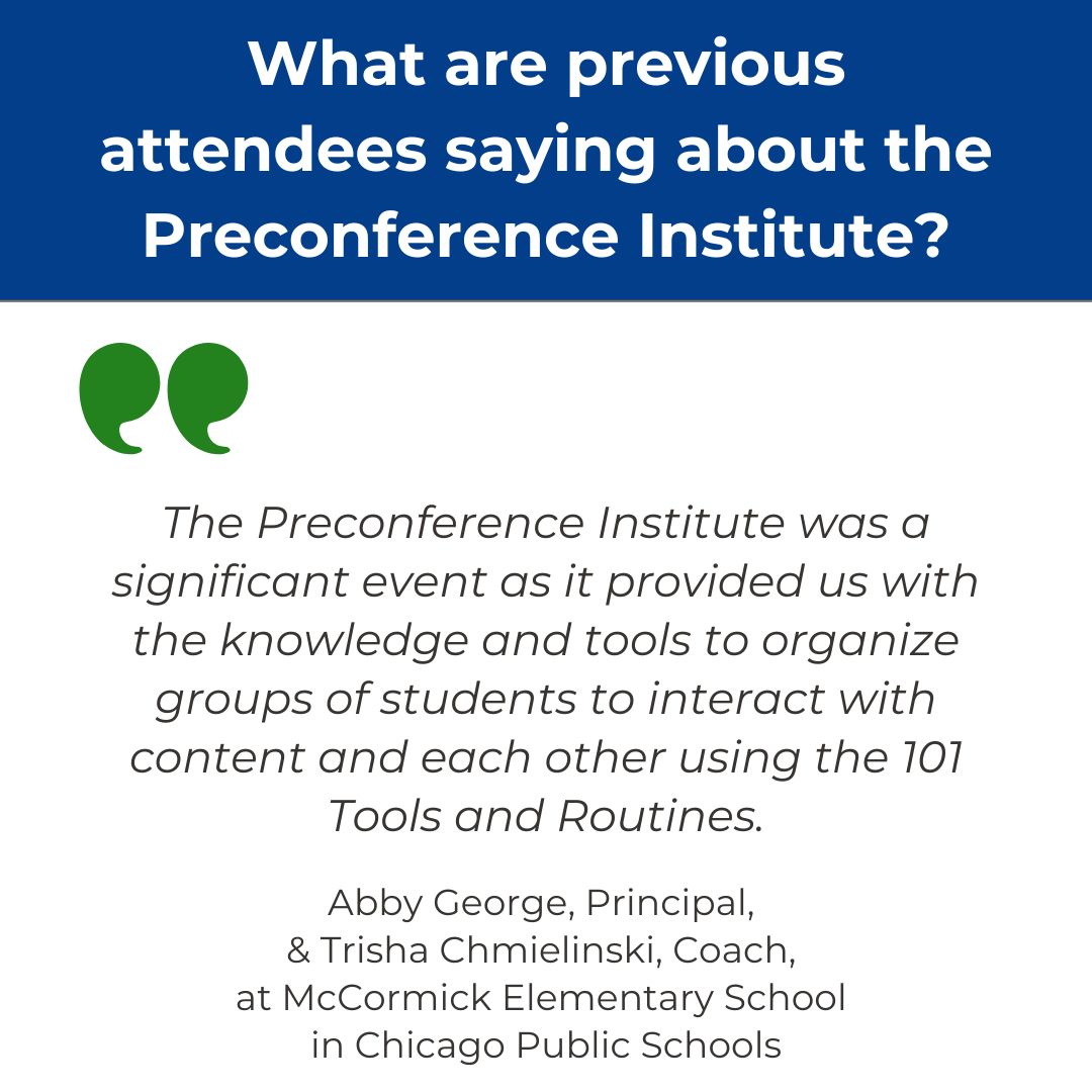 As noted by Chicago Public Schools’ Principal Abby George & Coach Trish Chmielinski, the Preconference Institute is a significant event for educators eager to transform their classroom through student-led learning. Learn how to deepen student learning: hubs.la/Q02sD7fh0