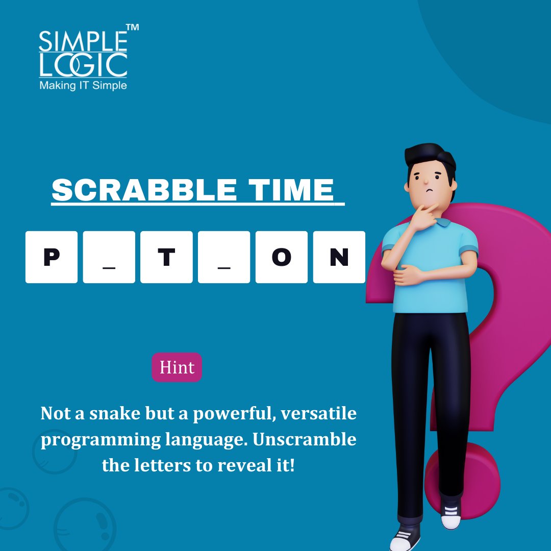 #ScrabbleTime
Can you guess this 6-letter word?
Unscramble your day with the above word. 

#ScrabbleFun #WordGameChallenge #TileTactics #WordNerd #ScrabbleTime #TripleWordScore #BoardGameJoy #GameOnWords #PlayWithWords #ScrabbleMaster #python #makingitsimple