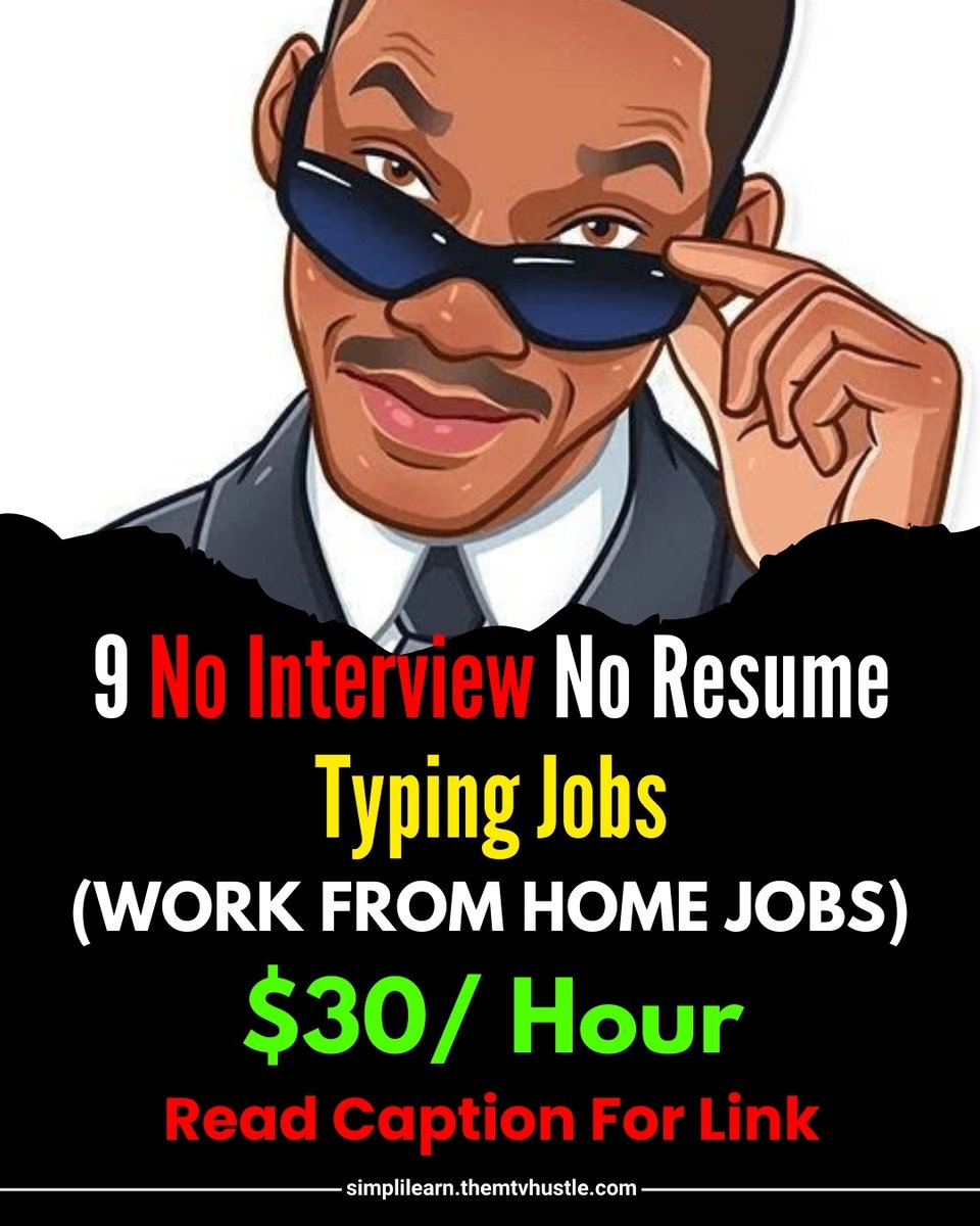 9 No Interview No Resume Typing Work From Home Jobs with No Phone Calls

Learn More and Apply Now: bit.ly/3TYSSF4

#WorkFromHome #WorkFromHomeJobs #Earnmoneyonline #fypシ #remotejob #jobseekers