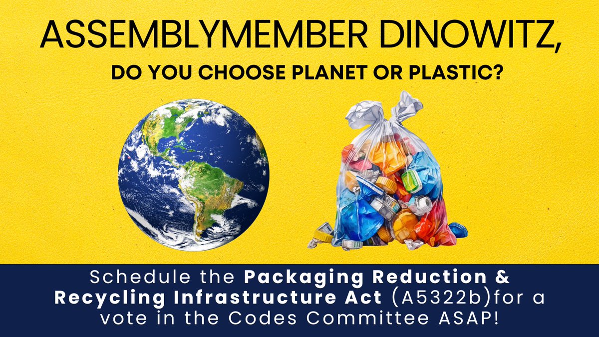 .<a href="/JeffreyDinowitz/">Assemblyman Jeffrey Dinowitz</a> is blocking a major plastic pollution reduction bill in Albany by keeping it from coming up for a vote in the Codes Comm he chairs. A truly awful way to celebrate #EarthDay... Bring A5322B up for a vote now! @RiverdalePress <a href="/greenBXmachine/">Green Bronx Machine</a> <a href="/BronxnetTV/">BronxNetTV</a> 
<a href="/News12BX/">News12BX</a>