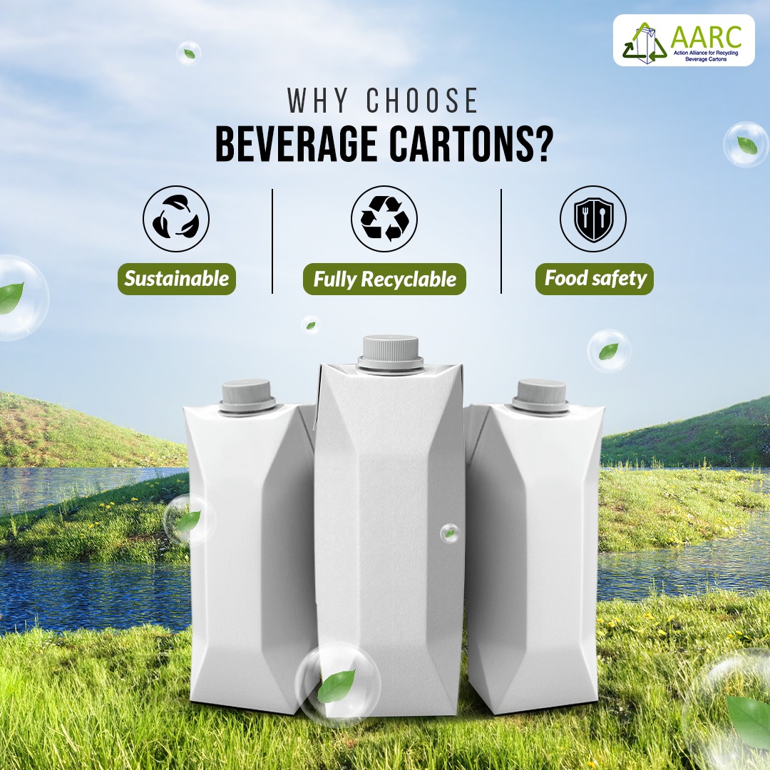 Choose beverage cartons for a greener, cleaner and  sustainable tomorrow.

#WasteManagement #RecycledMaterial #AARC #reuse #recycle #savetheenvironment #Sustainability #ecofriendly #GoGreen