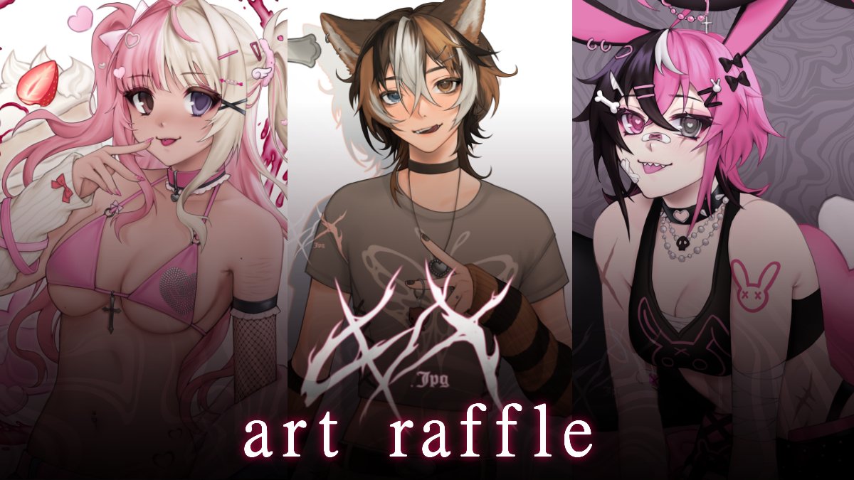 Half body illustration raffle to celebrate reaching 500 followers on here!💗