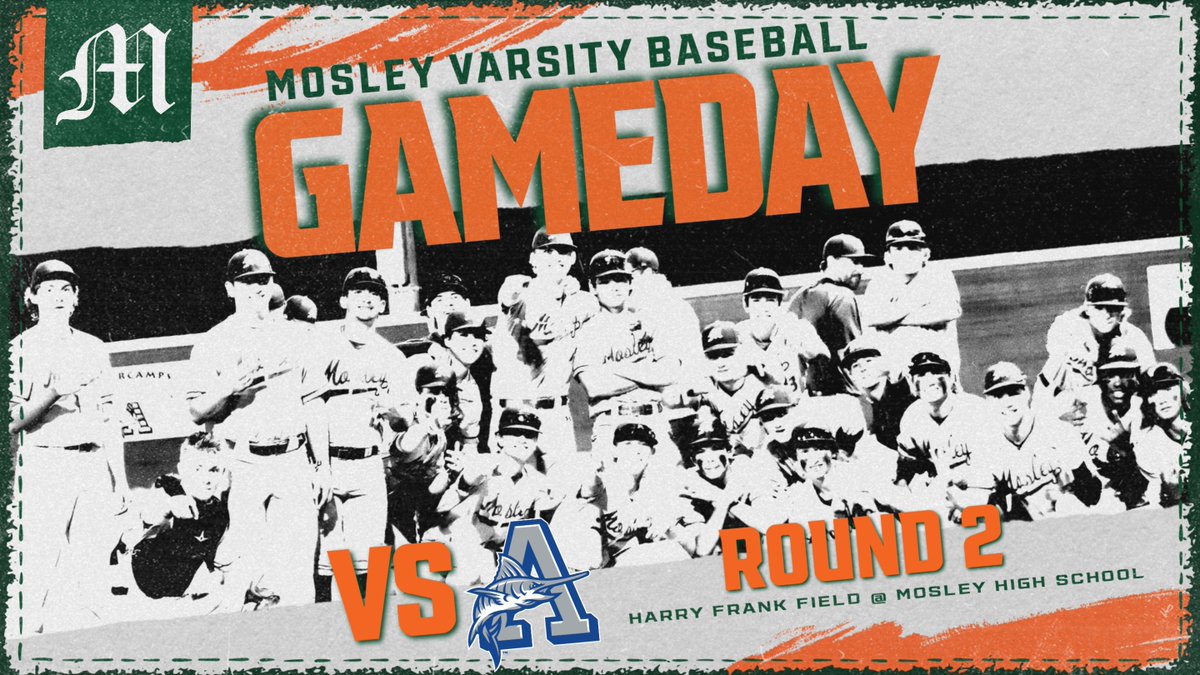 Mosley Baseball GAMEDAY!!!

BACK AT HOME!
Your Dolphins are back in action tonight!
Friday, April 12, 2024!

Round 2 vs Arnold

🆚 Arnold Marlins
🗓 Friday, April 12
⏰ Varsity @ 6:30pm  (JV @ 4:00pm)
📍 Harry Frank Field @ Mosley High School
📊 tinyurl.com/MosleyGC