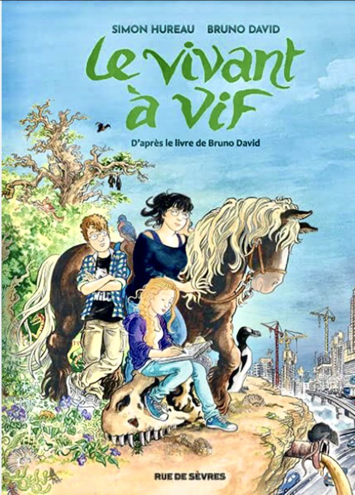 Continuant leur travail pédagogique sur la protection de la nature et les choix controversés de l’homme pour sauver ce qui peut être encore préservé, #simonhureau et @ruedesevresBD annoncent la sortie prochaine de l’adaptation du roman « À L’AUBE DE LA 6EME EXTINCTION »