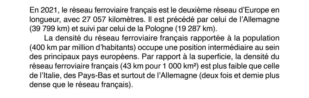 Et le réseau ferroviaire français continue de reculer inexorablement alors qu'il est déjà 2½ moins dense que celui de nos voisins 🇩🇪.