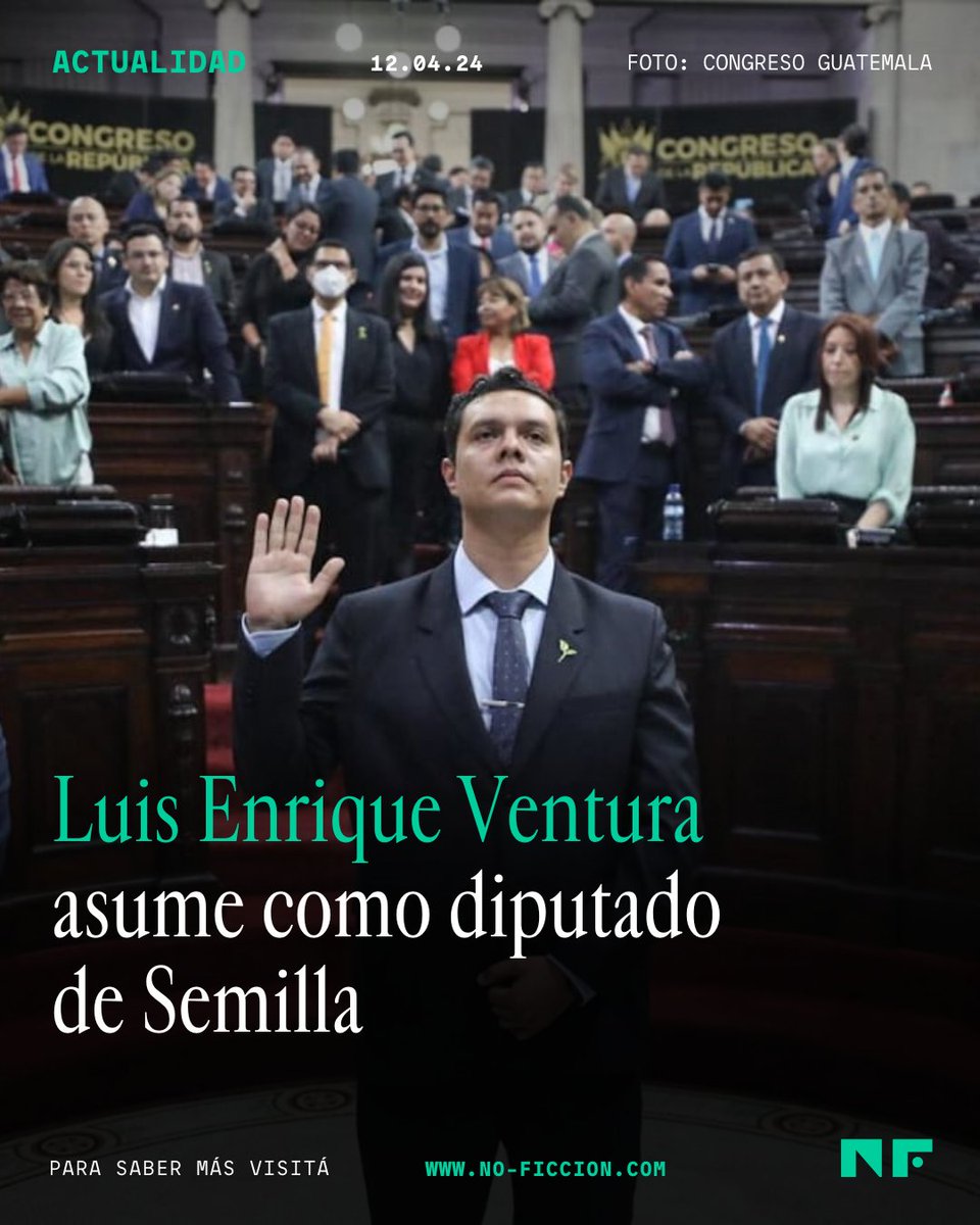 📌El 11 de abril, Luis Enrique Ventura fue investido como nuevo diputado de la bancada Semilla. Ocupará el puesto de Patricia Orantes, quien ahora es la Ministra de Ambiente y Recursos Naturales (MARN). Es ingeniero en sistemas de producción agrícola. Ha desempeñado como…