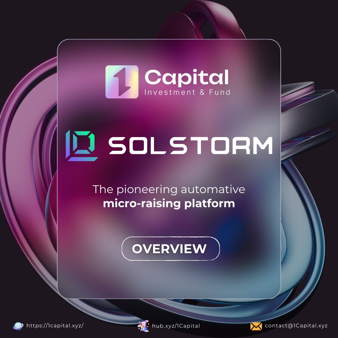 SOLSTORM - The Pioneering Automative Micro-Raising Platform 1. Introduction @solstorm_com is fully integrated with Solana blockchain technology. Solstorm offers a seamless gateway for both seasoned crypto enthusiasts and newcomers alike. The platform democratizes the