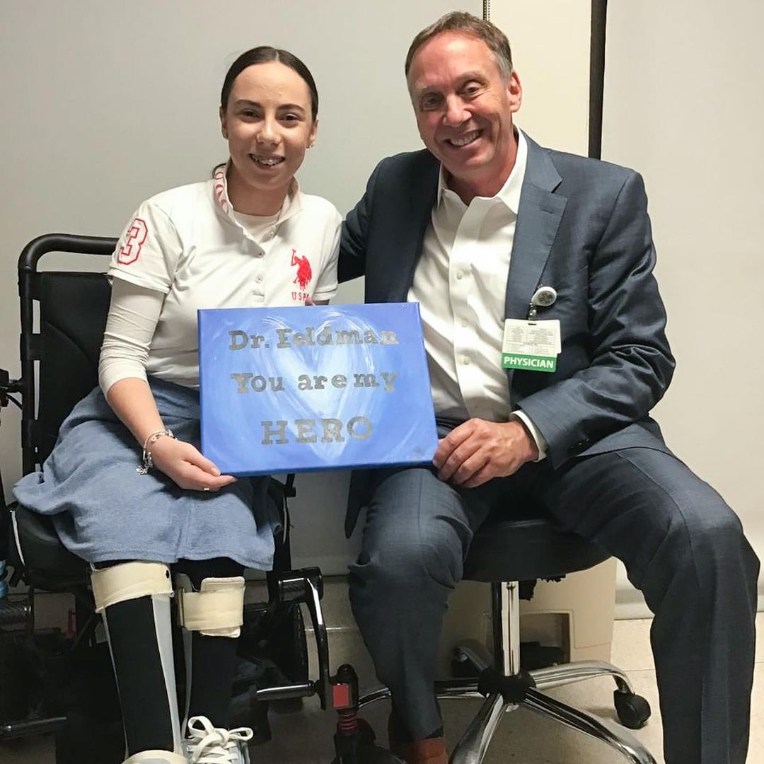 Chany lives with arthrogryposis & has been under Dr. Feldman's care since his clinic days in NY. Over the course of her medical journey, she has undergone multiple surgeries under his guidance. In addition, she attends PT sessions, showing her commitment to maintaining mobility!