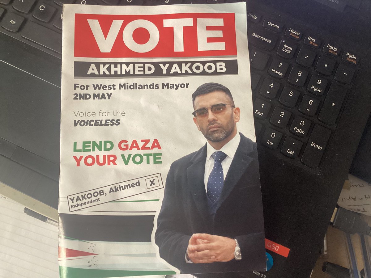 @dorardresident @eldiablo0786 @javed2275 @misrikokhan @AftabHu92350633 Haven’t received any leaflets from any Mayoral candidates over on this side of the city. But have this one from a @Akhmedyakoob1