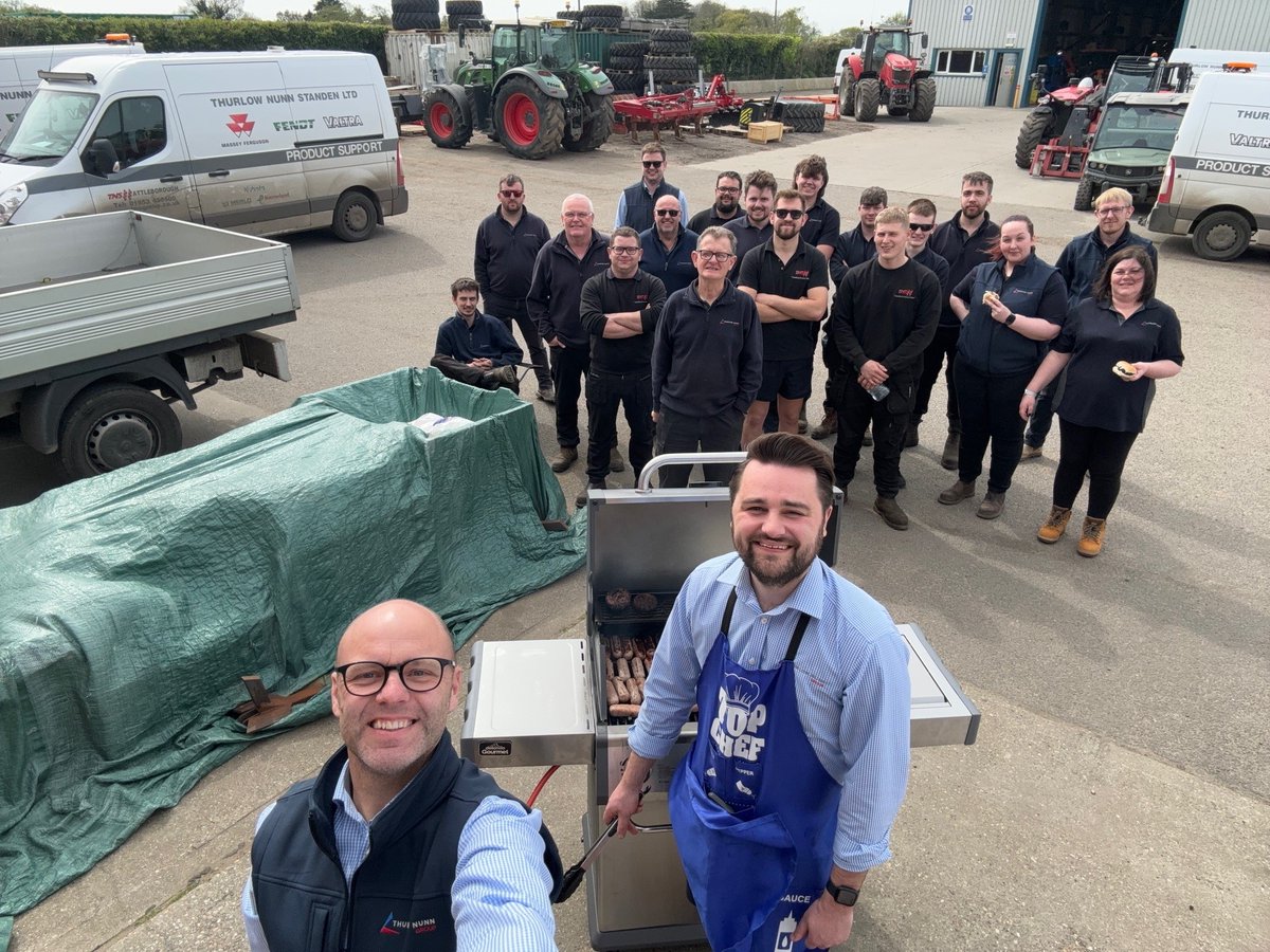 Our team at TNS Attleborough is celebrating warmer weather with a BBQ ☀️🌭🍔. Jamie Moore, our Parts Manager, took charge of BBQ duty and served the team with some mouthwatering burgers for lunch. #TeamTNS #TNS #BBQ #Sunshine #Attleborough #FridayFeeling